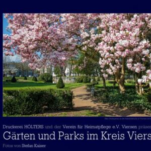 Titelblatt: Alter Stadtgarten an der Bahnhofstraße in Viersen mit Magnolienblüte